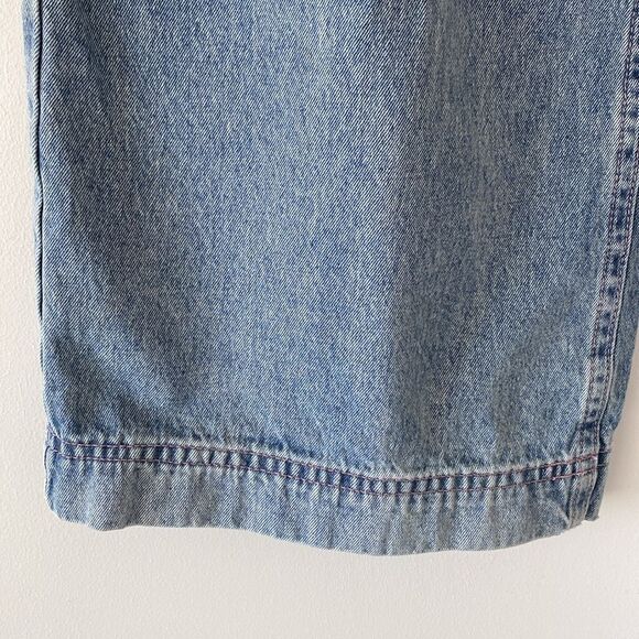 A.LAB Blue Denim with Pink Stitching Super Wide Leg sz 10 W32 Y2K Street - Picture 4 of 16